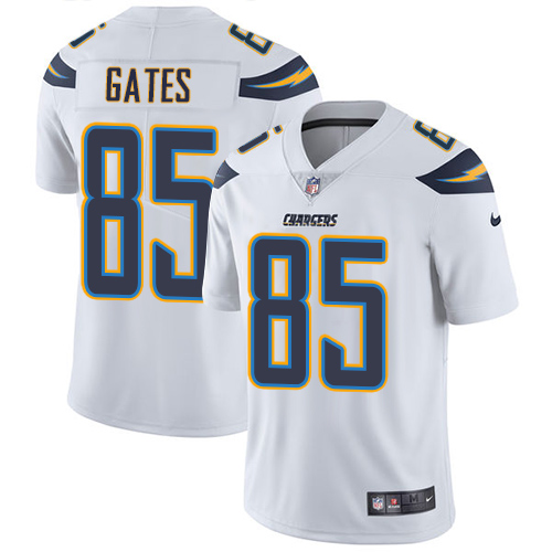 Nike Chargers #85 Antonio Gates White Men's Stitched NFL Vapor Untouchable Limited Jersey - Click Image to Close